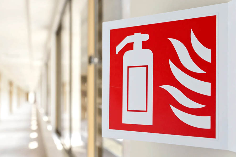 Oznakowanie znakami przeciwpożarowymi